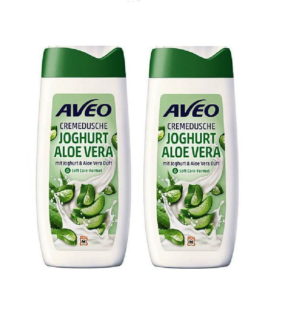 2xPack AVEO Yoghurt & Aloe Vera Shower Cream - 600 ml