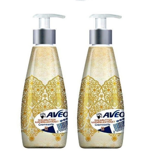 2xPack AVEO Cream Soap Shea Butter & Almond Extract - 600 ml
