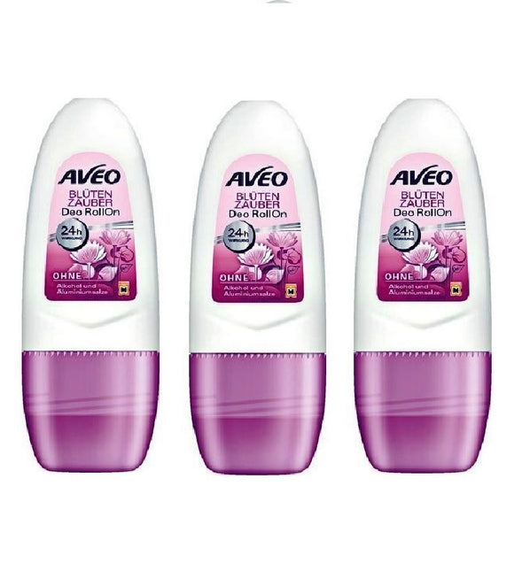 3xPack AVEO Blossom Magic Deodorant Roll-on - 150 ml