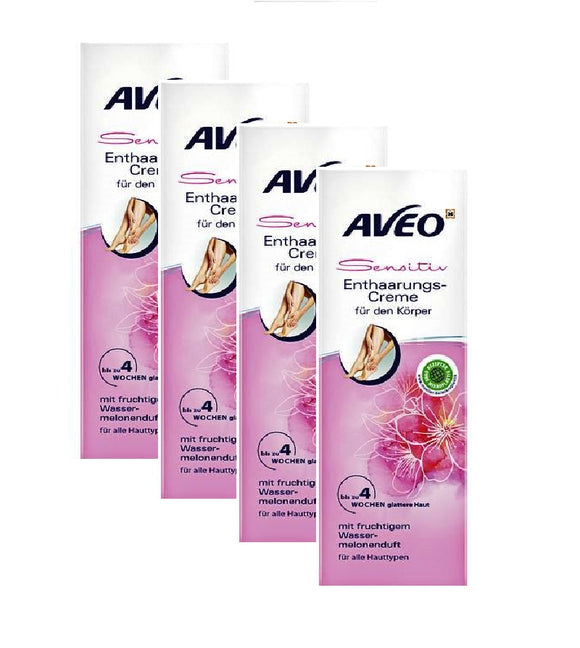 4xPack AVEO Depilatory Sensitive Cream - 500 ml