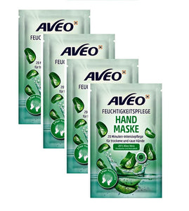 4xPack AVEO Moisturizing Hand Mask with 20% Aloe Vera - 60 ml