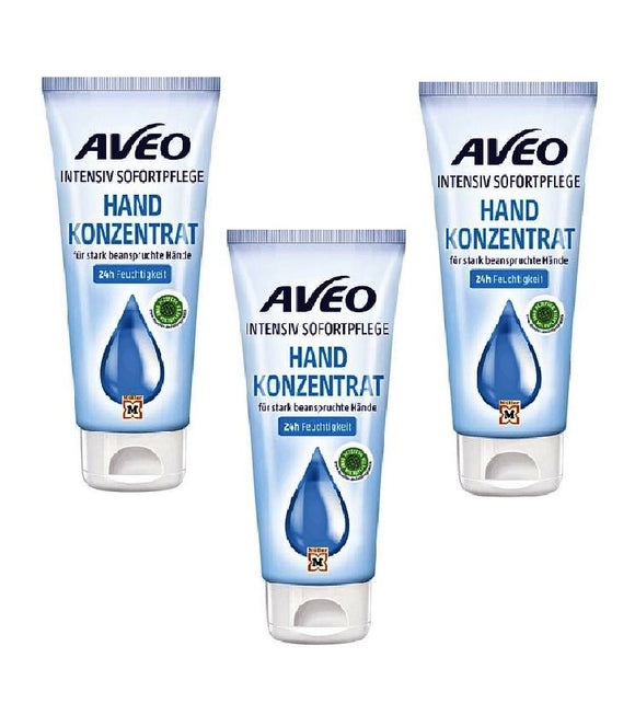 3xPack AVEO Hand Concentrate Lotion for Stressed Hands - 300 ml