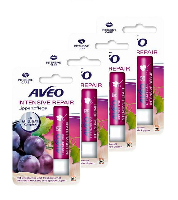4xPack AVEO Intensive Repair Lip Care Balm Sticks - 19.2 g