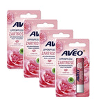 4xPack AVEO Soft Rose Lip Care Balm -19.2 g
