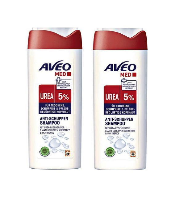 2xPack AVEO MED 2in1 Anti-Dandruff Shampoo with 5% Urea - 500 ml