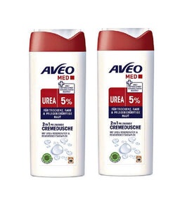 2xPack AVEO MED Urea 5% 2in1 Nourishing Shower Cream - 500 ml