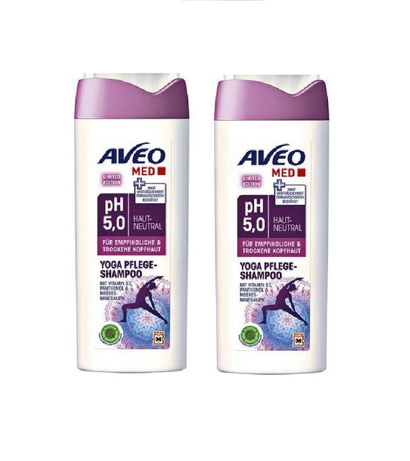 2xPack AVEO MED Yoga Care Shampoo - 500 ml