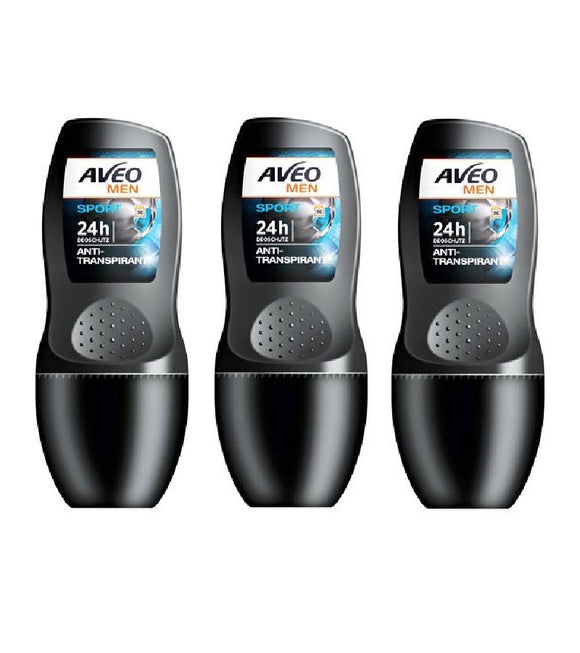 3xPack AVEO MEN Sport Deodorant Roll-on - 150 ml