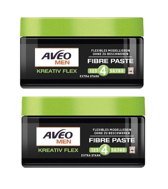 2xPack AVEO MEN Fiber Paste Hair Styling Gel - 200 ml