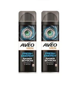 2xPack AVEO MEN Fresh Energy Shaving Foam - 600 ml