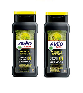 2xPack AVEO MEN Vitality Effect Caffeine Formula Shampoo - 600 ml