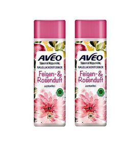 2xPack AVEO Acetone-Free, with Fig and Rose Fragrance Nail Polish Remover - 400 ml