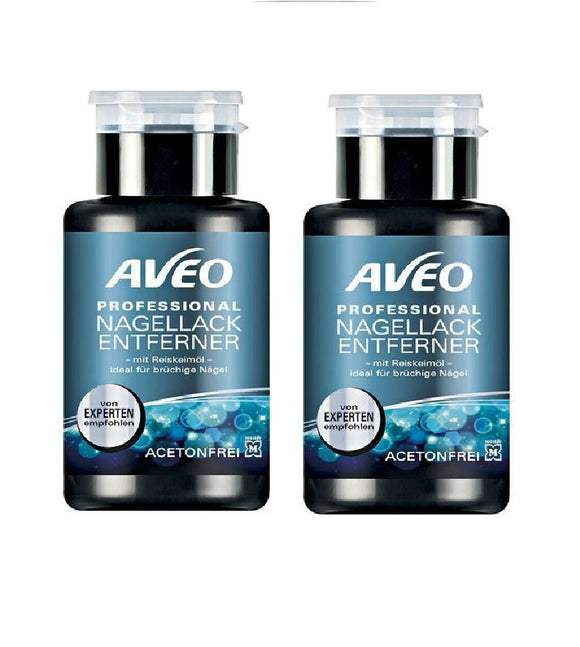 2xPack AVEO Rice-Germ Oil Nail Polish Remover - 350 ml