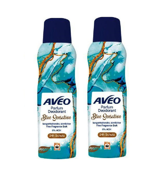 2xPack AVEO Blue Sensation Deodorant Spray - 400 ml