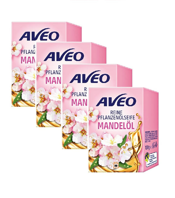 4xPack AVEO Almond Oil, Vegetable Oil Soap - 400 g