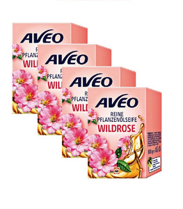 4xPack AVEO Wild Rose Vegetable Oil Soap - 400 g
