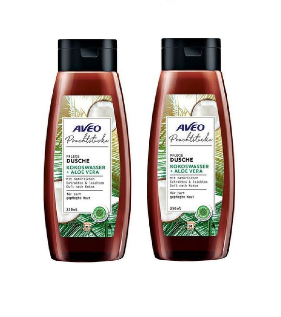 2xPack AVEO Gems Coconut Water+Aloe Vera Shower Care - 500 ml