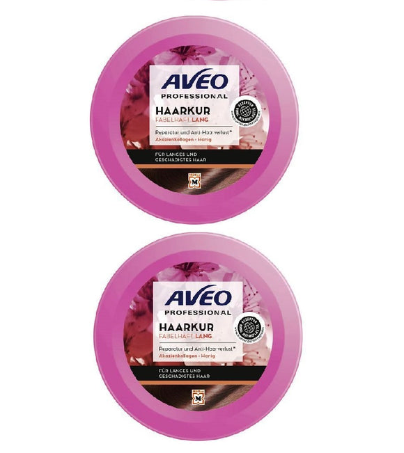 2xPack AVEO Professional Fabulous long Hair Treatment - 600 ml