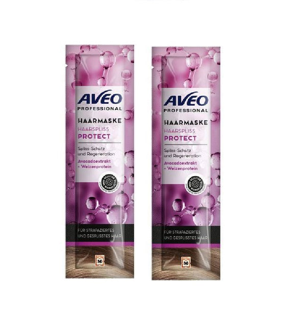 2xPack AVEO Professional Hair Mask Protection against Split Ends - 40 ml