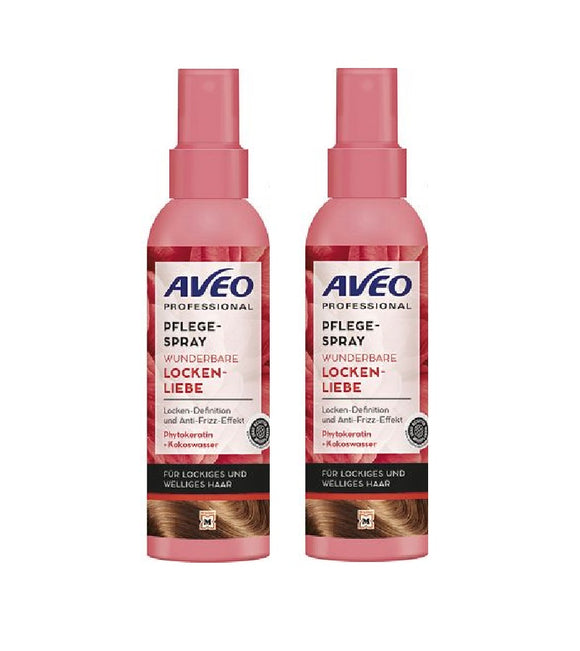 2xPack AVEO Professional Care Wonderful Love for Curls Hair Styling Spray - 300 ml
