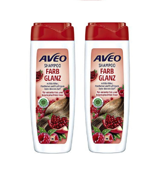 2xPack AVEO Color Gloss with UV Filter Shampoo - 600 ml