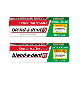 2xPack Blend-a-dent Complete Extra Strong Neutral Super Adhesive Cream - 94 g