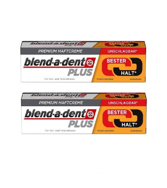 2xPack Blend-a-dent Plus Premium Adhesive Cream Best Hold - 80 g