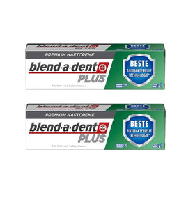 2xPack Blend-a-dent Plus Best Antibacterial Technology Premium Adhesive Cream - 80 g