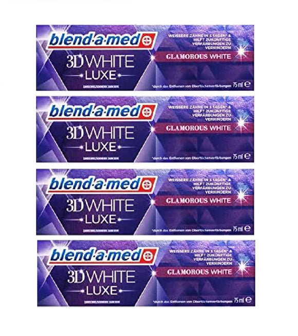 4xPack Blend-a-Med 3D White Luxe Pearl Shine Toothpaste - 300 ml