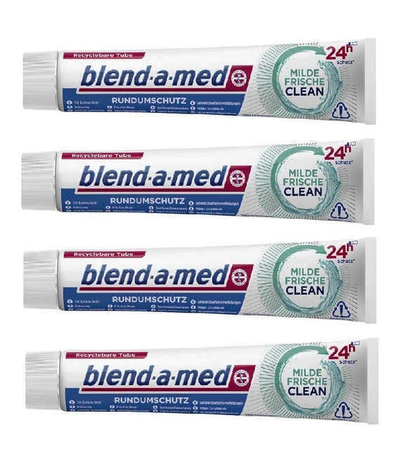 4xPack Blend-a-Med Protection Mild Fresh Clean Toothpaste - 300 ml
