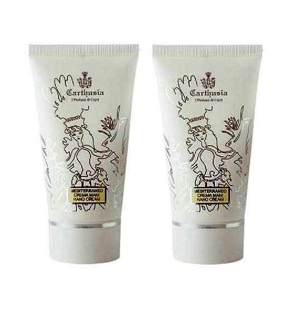 2xPack Carthusia Mediterranneo Protective Hand Cream with White Musk, Wild Mint and Jasmine - 150 ml