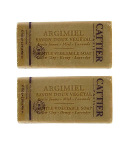 2xPack Cattier Organic Argimiel Mild Vegetable Soap - 300 g