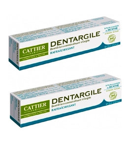 2xPack Cattier Organic Dentargile Refreshing Toothpastes - 150 ml