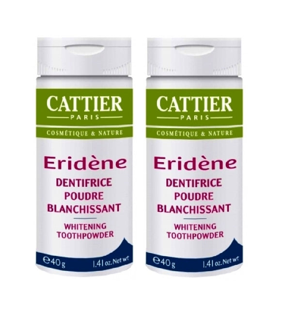 2xPack Cattier Organic Eridène  Tooth Whitening Powder - 80 g