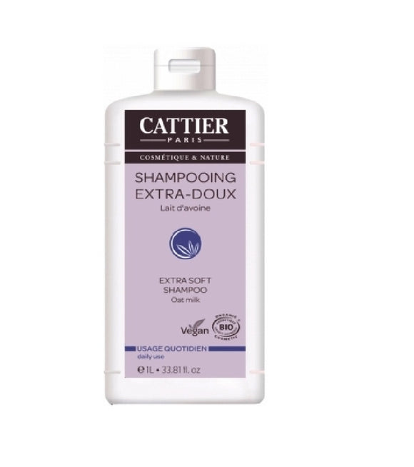 Cattier Organic Extra Mild Oat Milk Frequent Use Shampoo - 1 Ltrl