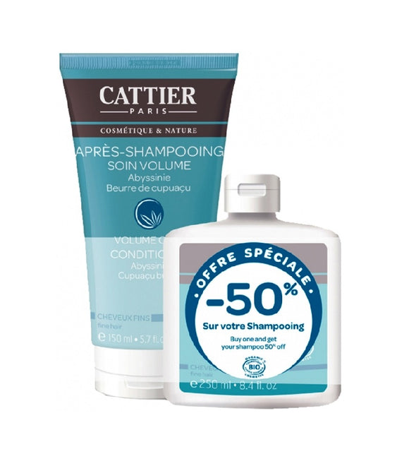 Cattier Fine Hair Volume Care Organic Shampoo and Conditioner Combo