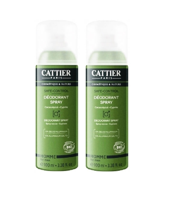 2xPack Cattier Safe Control Deodorant Spray - 200 ml