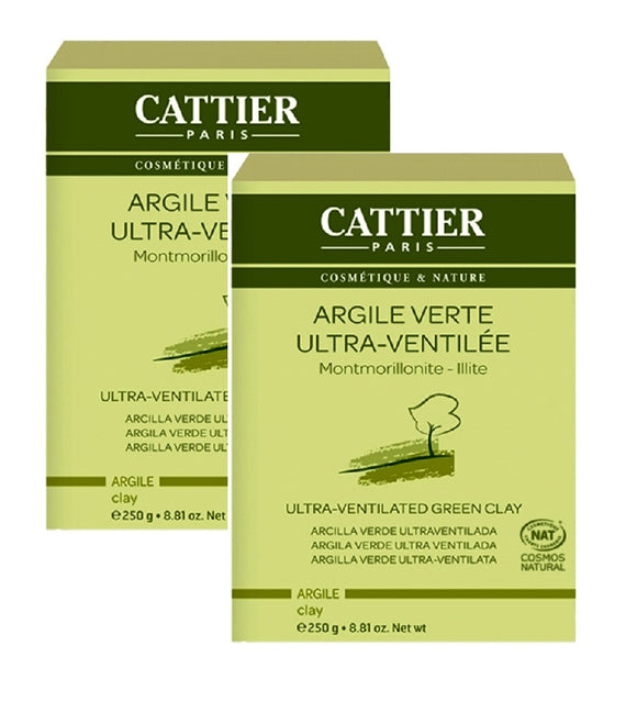 2xPack Cattier Ultra-Aerated Green Clay - 500 g