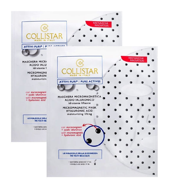 2xPack Collistar Pure Actives Micromagnetic Mask Hyaluronic Acid