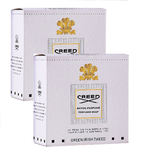 2xPack Creed Green Irish Tweed Perfumed Soaps - 300 g