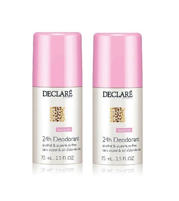 2xPack Declare 24-hour Body Care Deodorant Roll on - 150 ml