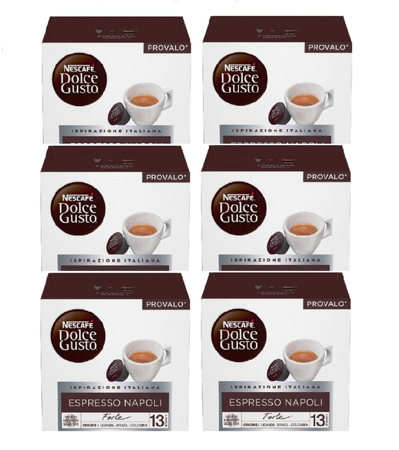 6xPack Nescafe Dolce Gusto Espresso Napoli Coffee Capsules - 96 Capsules