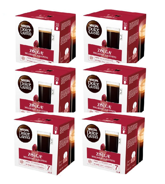 6xPack Nescafe Dolce Gusto Zoégas Mollberg Coffee Capsules - 96 Capsules