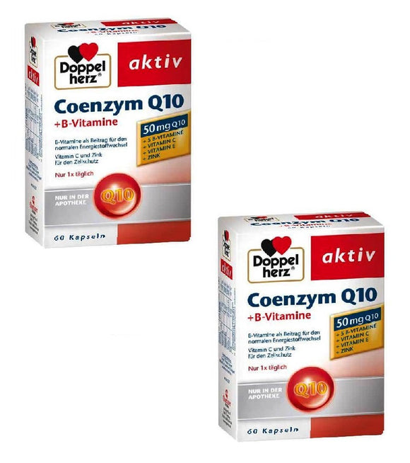 2xPack Doppelherz Active Coenzyme Q 10 + B Vitamins - 120 Capsules