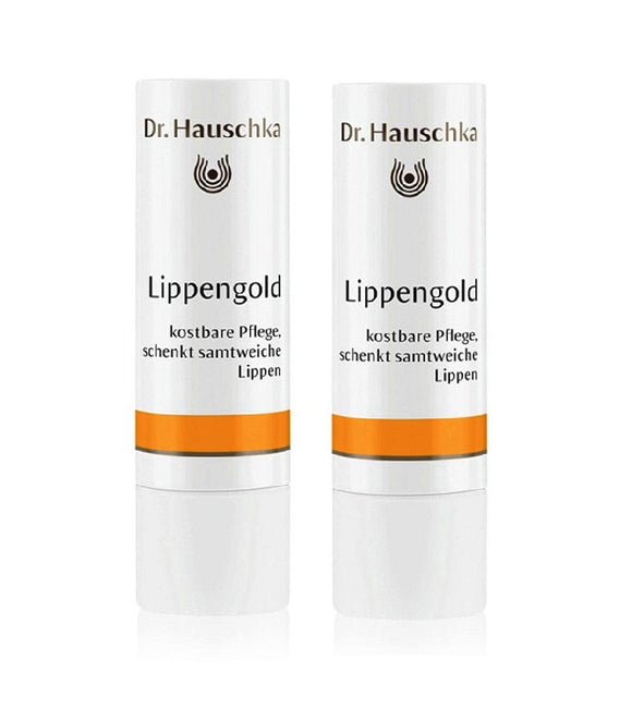 2xPack Dr. Hauschka Gold Lips, Lip Balm Sticks - 9.8 g