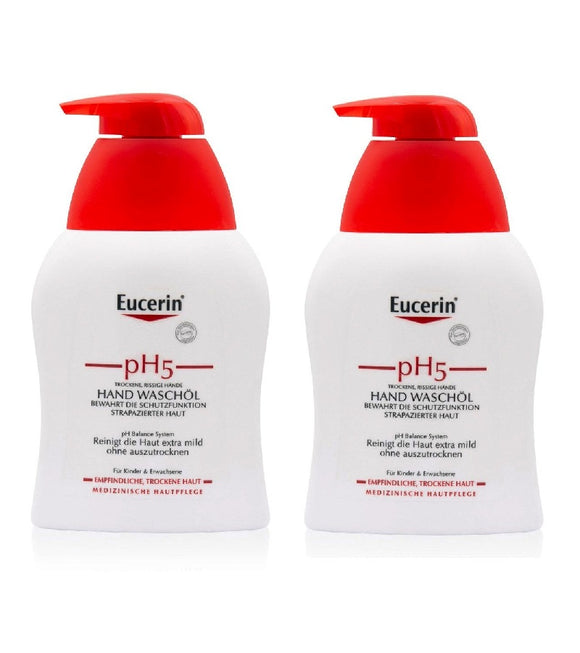 2xPack Eucerin pH5 hand Wash Oil Liquid Soap - 500 ml