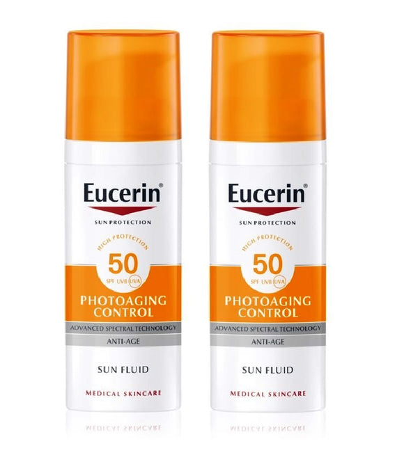 2xPack Eucerin Sun Photoaging Control Protective Wrinkle Emulsion SPF 50 - 100 ml