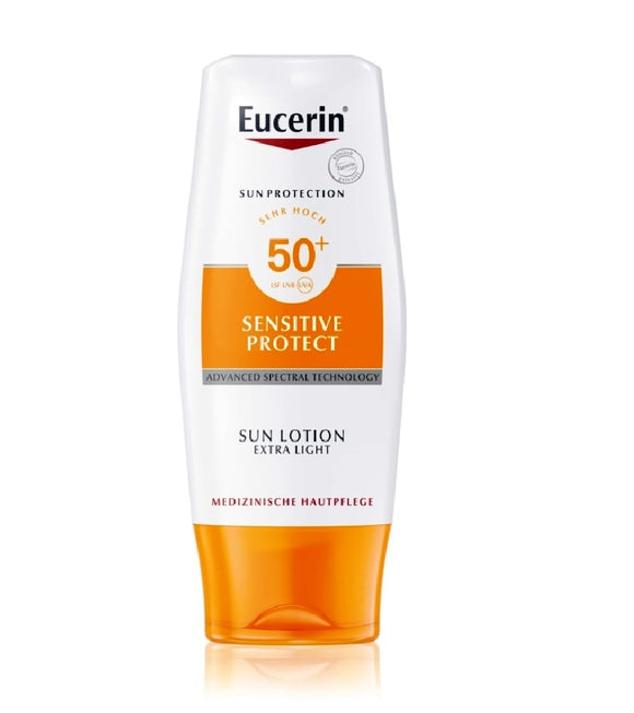 Eucerin Sun Sensitive Protect Extra Light Tanning Lotion SPF 50+ - 150 to 400 ml