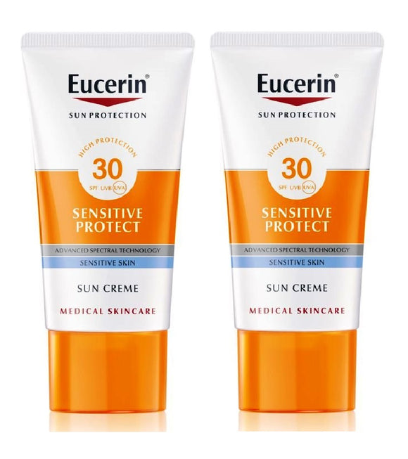 2xPack Eucerin Sun Sensitive Protect Face Cream SPF 30 - 100 ml