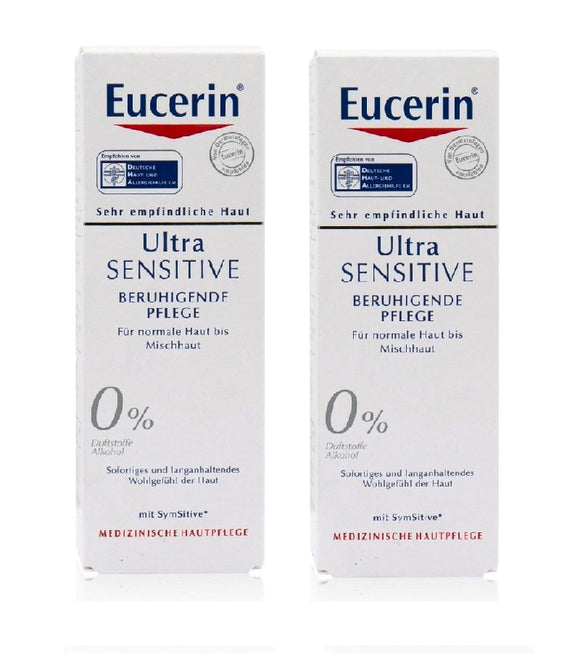 2xPack Eucerin UltraSENSITIVE Face Cream for Normal to Combination Skin - 100 ml